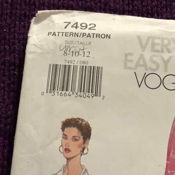 Vogue sewing pattern 7492 Womens suit pencil or maxi skirt pants - Picture 2 of 8